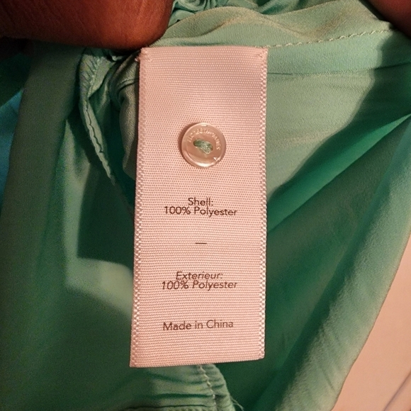 💕5 For $20 Elizabeth and James Gaby Draped Button Down Shirt Mint Green Size S - Picture 4 of 9
